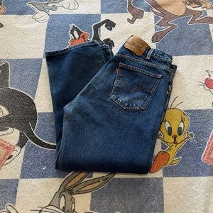 Vintage Levi’s 505 orange tab jeans